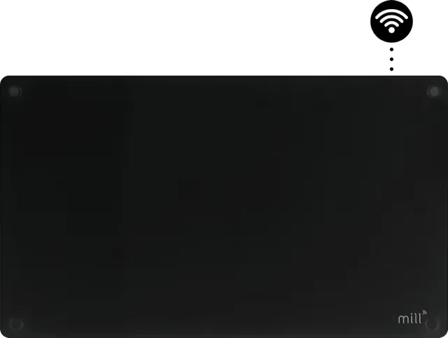 Mill Glass Smart WiFi panelvärmare GL700WIFI4BLACK (svart)