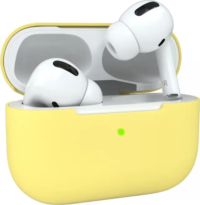 Skyddsfodral i silikon till Apple Airpods Pro, Gul