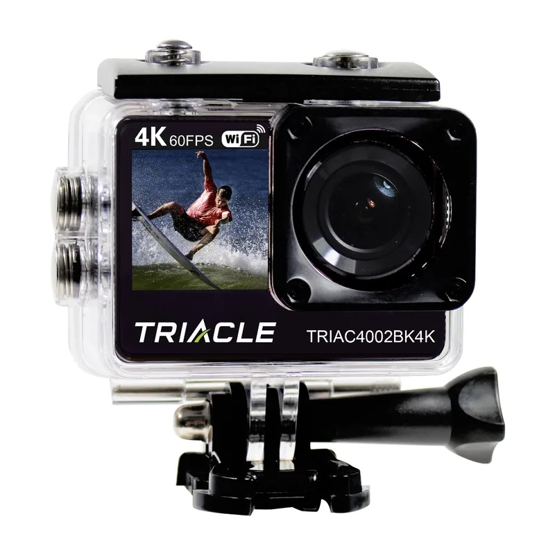 Triacle Iris 4002 actionkamera 4K dubbel skärm WiFi, grå