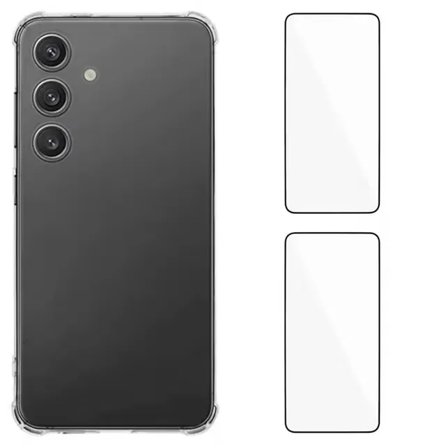 Till Samsung Galaxy A37 5G WANLONFENG telefonfodral med härdad glasfilm
