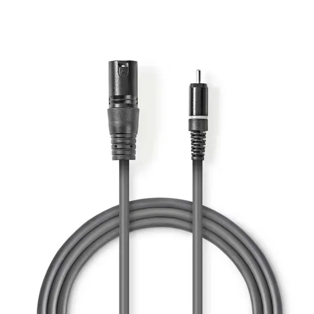 Nedis Obalanserad ljudkabel XLR till RCA 3m