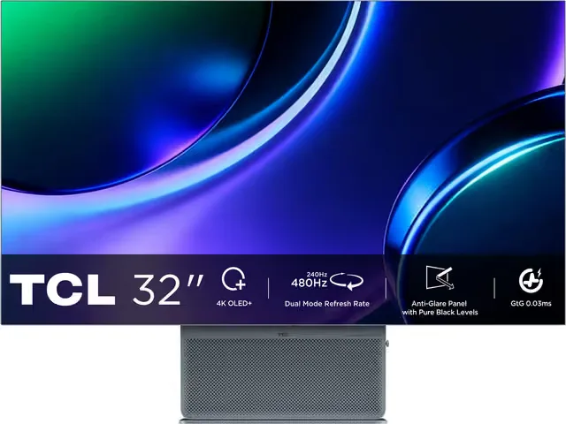 TCL OLED+ 32X3A 32"/OLED/240Hz/0.03ms gamingskärm Molnblå