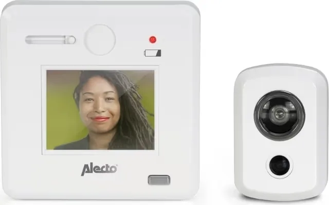 Alecto Digital dörrspion med 2,4" display Vit