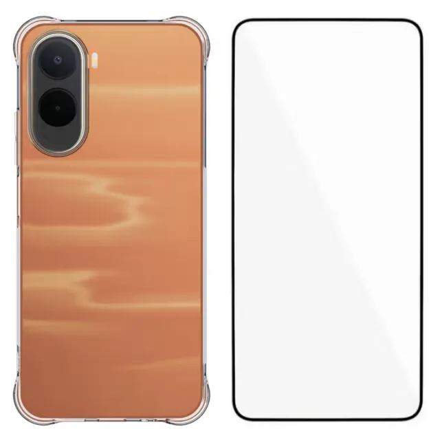 WANLONFENG Mobilskal med härdat glas till Xiaomi Redmi A7 Pro 4G