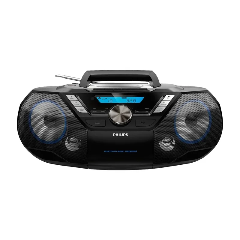 Philips AZB798T/12 boombox med CD, radio, kassett och Bluetooth, svart, A12961
