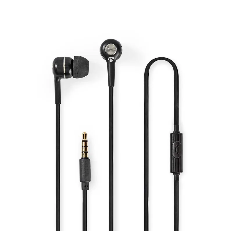 Trådbundna Hörlurar 3.5 mm, 1,20 m kabel, Mik+Vol Kontroll