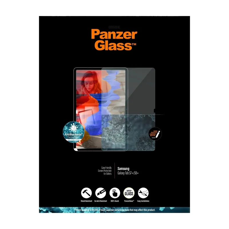 PanzerGlass CF skärmskydd till Samsung Galaxy Tab S7+, S8+ och S9+