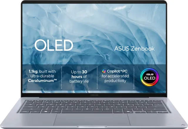Asus Zenbook 14 Snapdragon X1/16/256GB 14" bärbar dator (blå) Copilot+PC