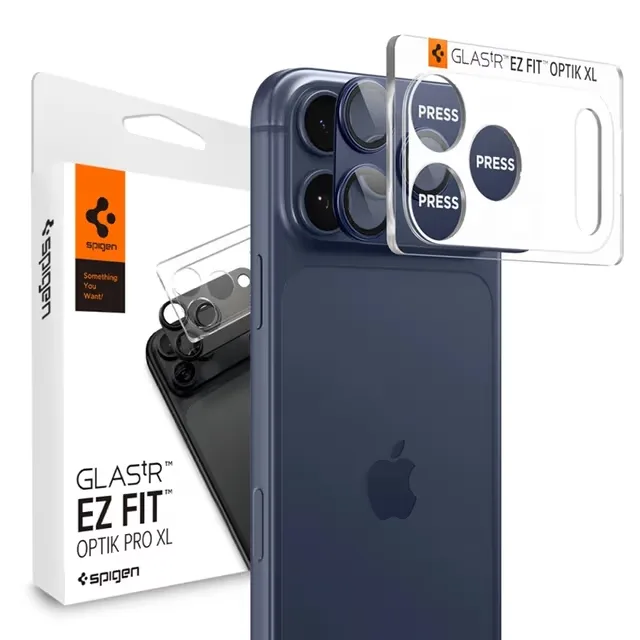 Spigen iPhone 17 Pro Härdat Glas Kameraskydd EZ Fit
