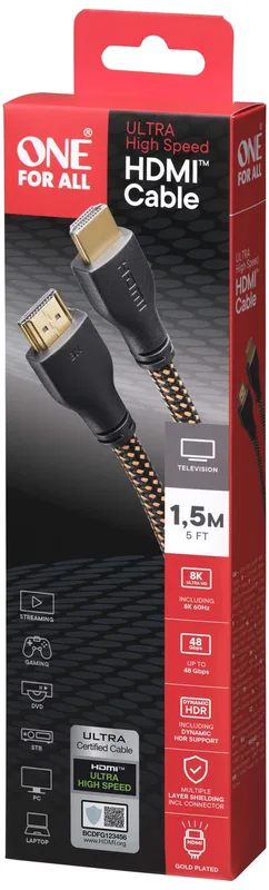 One For All Ultra Höghastighets HDMI-kabel (1,5 m)