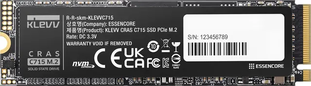 KLEVV CRAS C715 M.2 PCIe Gen3 NVMe intern SSD (256 GB)