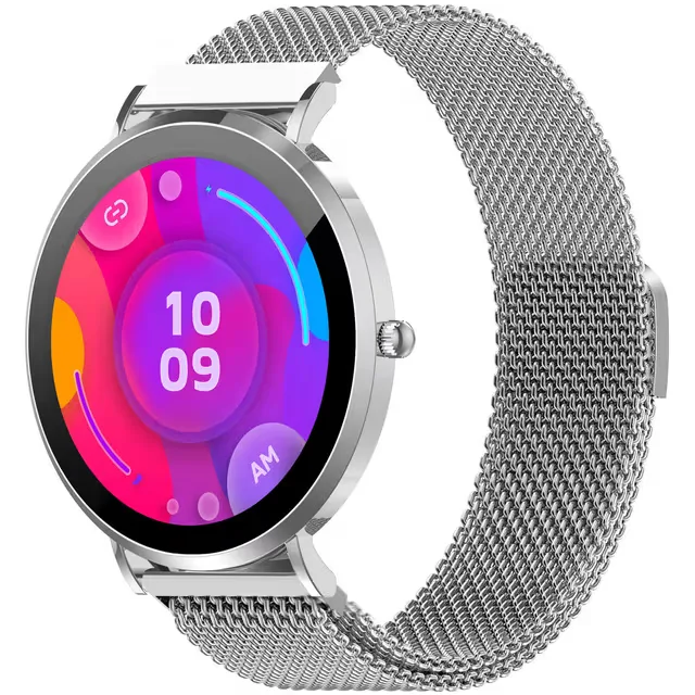 Denver: SmartWatch AMOLED Hälsokoll Sport-läge SWC-394S Silver