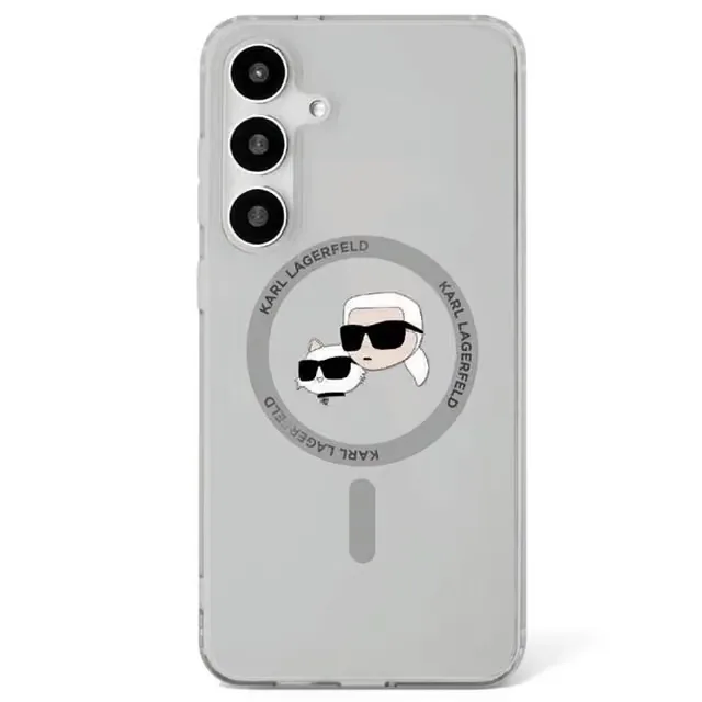 Karl Lagerfeld Mobilskal till Galaxy S25 Plus MagSafe Karl Choupette Logo Svart