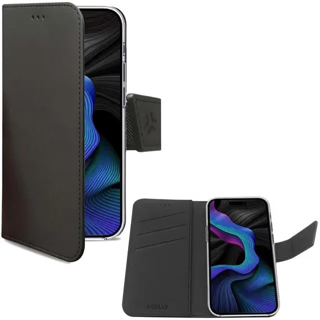 Celly: Wally Wallet Case Galaxy S23 FE Svart