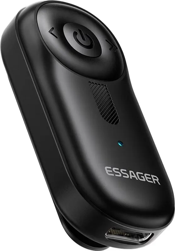 ESSAGER Ljudmottagare Trådlös Sändare med Mikrofon Clip-On Bluetooth Adapter