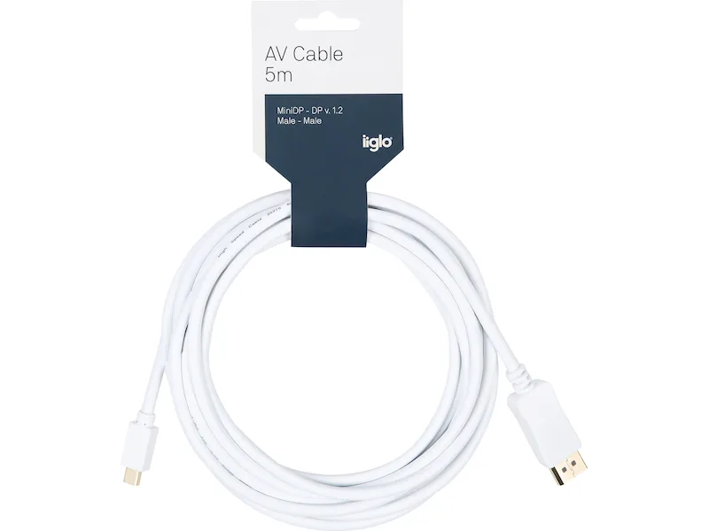 IIGLO MiniDP till Displayport kabel 5m