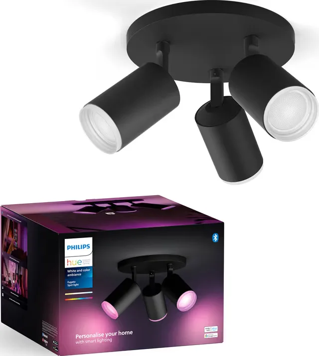 Philips Hue Fugato trippel spotlight 3x4.2W GU10 (svart)