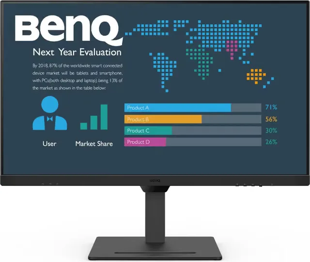 31.5" BenQ BL3290QT, IPS 2560x1440, 5 ms, höjdjusterbar, pivot, HDMI/DP/USB-C 65W, högtalare, USB 3.2-hubb