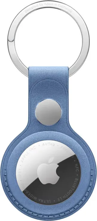 Apple FineWoven keyring for Apple AirTag (wildflower blue)