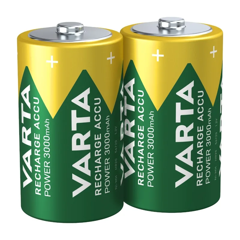 Varta NiMH-batterier D/LR20 1,2 V 3000 mAh, 2-pack