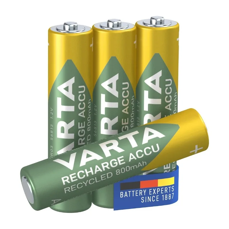 Varta RECH.AC.RECYC.AAA800mAh BLI4 Laddbart batteri AAA (R03) NiMH 800 mAh 1.2 V 4 st