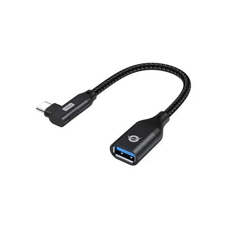 Conceptronic adapter USB-C till USB-A 3.0 OTG, 90°, svart