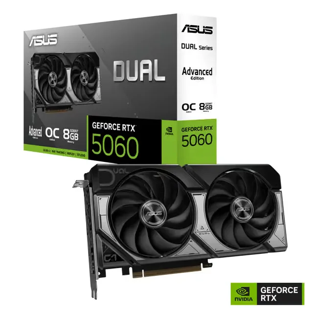 Asus GeForce RTX 5060 DUAL OC Advanced 8 GB GDDR7, HDMI/3xDP