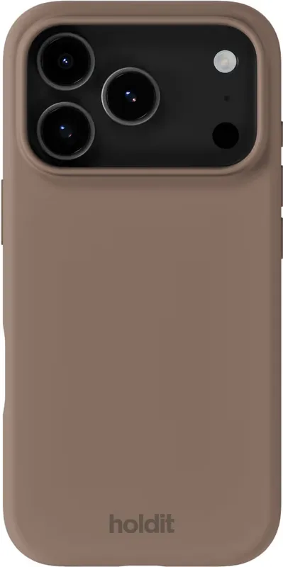 HOLDIT iPhone 17 Pro silikonfodral (mocka brun)