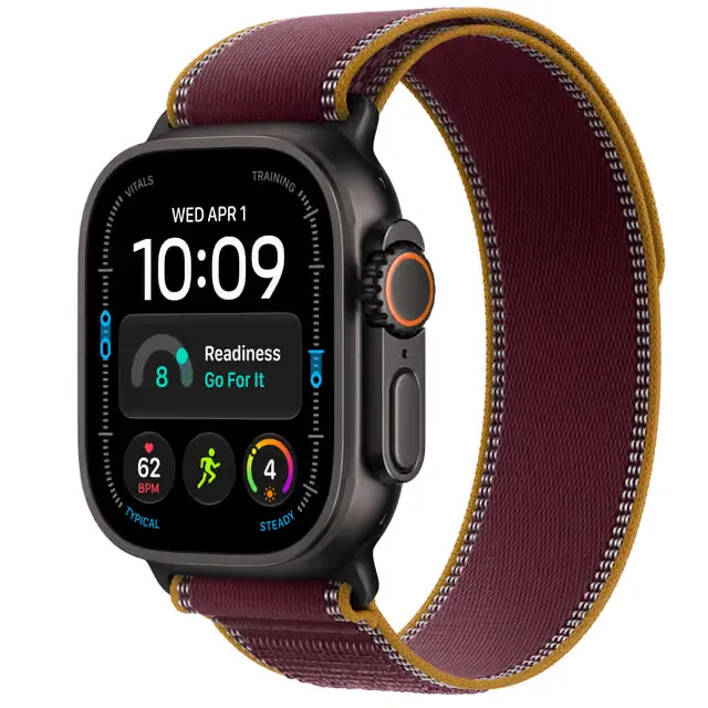 Apple Watch Ultra 4 49mm LTE (Black Titanium/Burgundy Trail Loop) M/L
