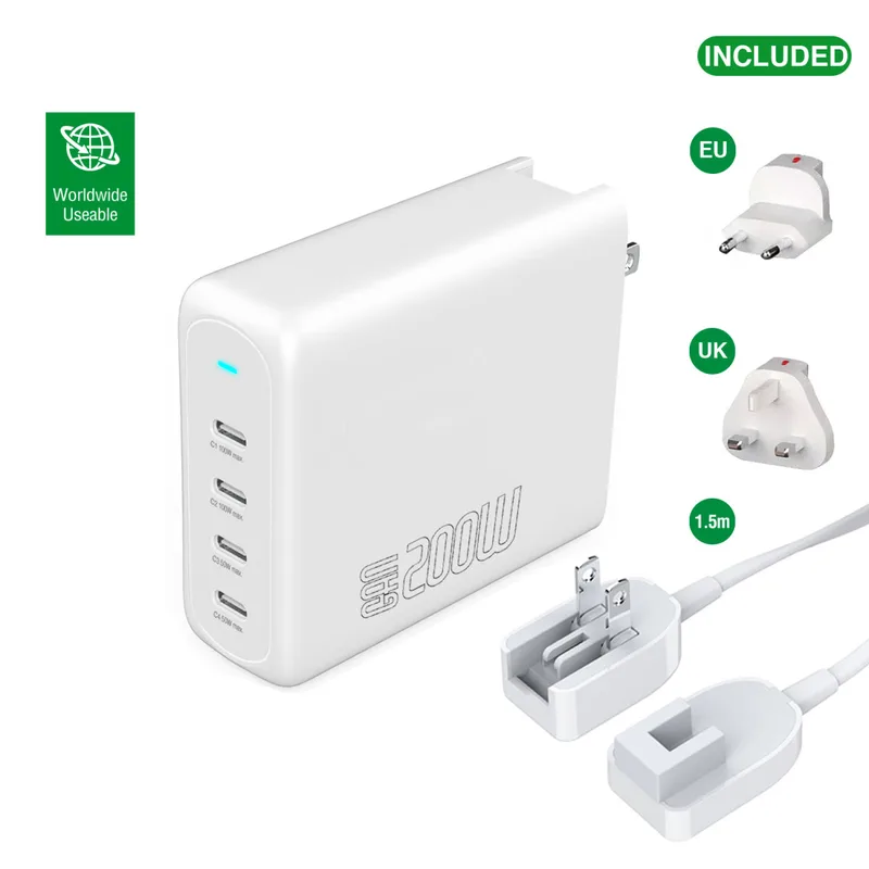 4Smarts GaN Flex Pro 200W Väggladdare