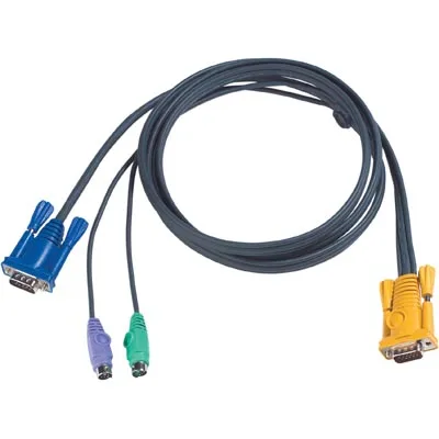Aten 2L-5202P KVM-kabel, SPHD15 till 2xPS/2 och HD15
