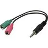 DELTACO AD-8 - headset-adapter