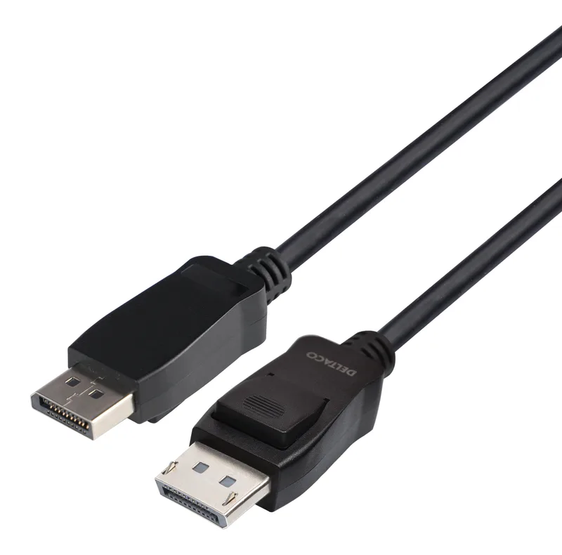 DisplayPort-kabel, DP 1.4, 8K@60Hz, Deltaco, LSZH, 1 meter