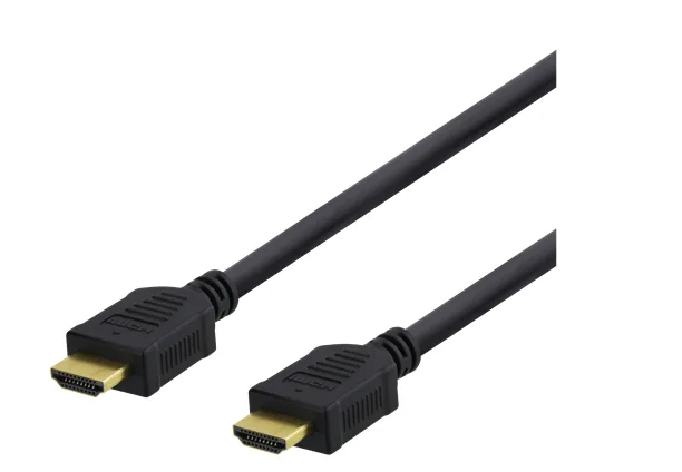 DELTACO Premium High Speed HDMI kabel, 4K i 60Hz, HDR, 0,5m, svart