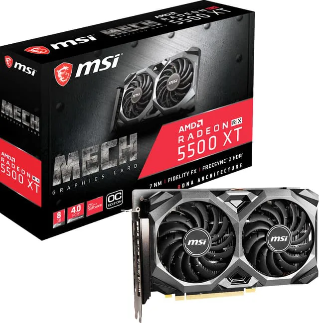 MSI RX5500 XT Mech OC grafikkort
