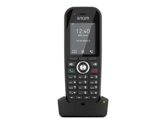 snom M30 - Trådlös förlängningshandenhet med nummerpresentation - DECT - 3-riktad samtalsförmåg - svart