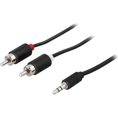 Ljudkabel 3,5 mm stereo till 2xRCA, 10 meter