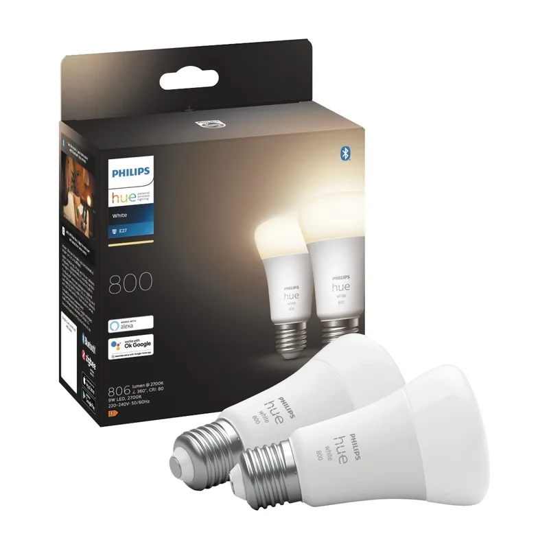Philips Hue White E27 A60 1100lm 2-pack