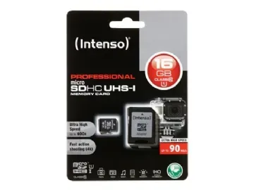 Intenso Flash-minneskort (adapter, microSDHC till SD inkluderad)