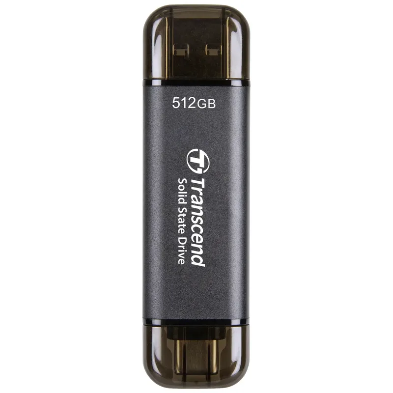 Transcend ESD310C 512 GB Extern SSD-disk USB 3.2 Gen 2, USB-C® Svart TS512GESD310C