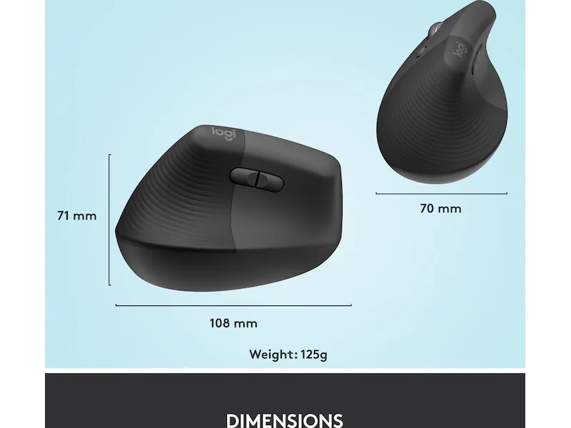 LOGITECH Lift Vertikal Vänster mus