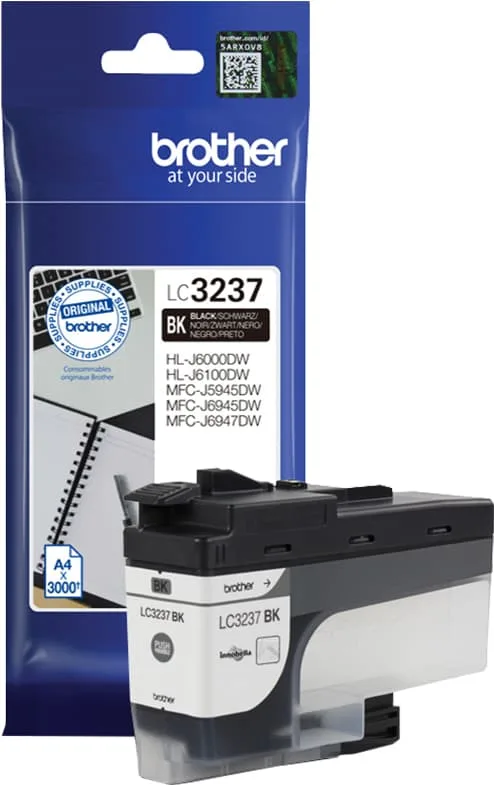 Brother Bläck Svart LC-3237BK 3K