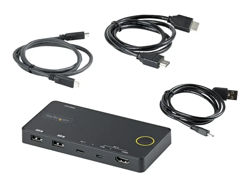 StarTech.com 2-ports hybrid USB-A + HDMI och USB-C KVM-switch