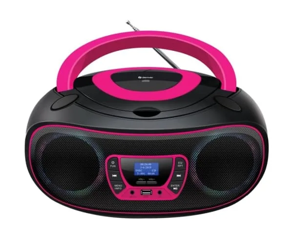 Denver TDB-212P, 1,55 kg, Rosa, Personlig CD-spelare