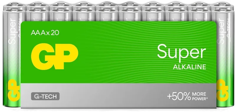 GP Super Alkaline Battery, Size AAA, LR03, 1.5V, 4-pack