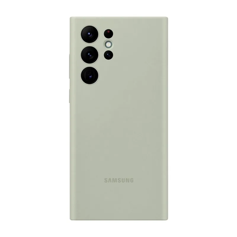Samsung Galaxy S22 Ultra silikonfodral olivgrön
