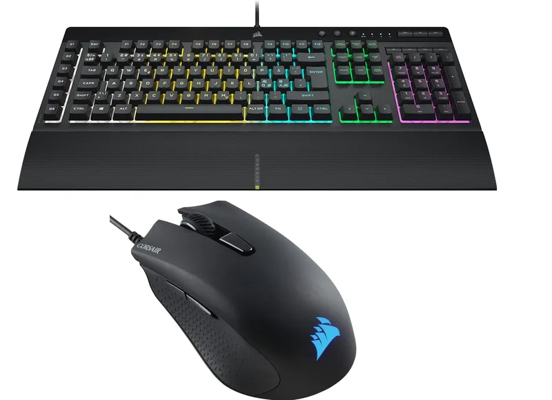 Corsair K55 RGB PRO+Corsair Harpoon Pro Gaming Bundle, Mus & Tangentbords Kit