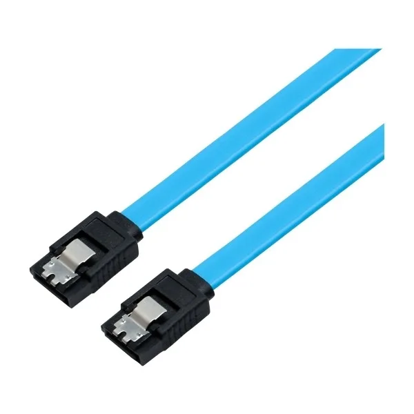 ELETRA SATA M Latch platt kabel 50 cm, blå