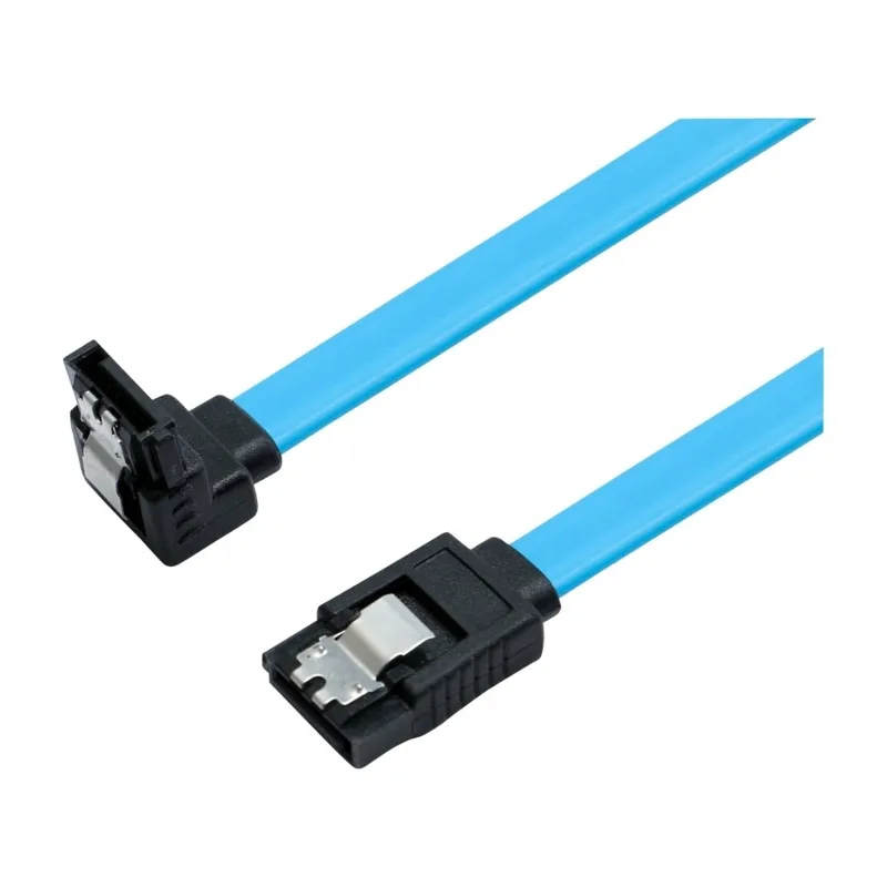 ELETRA SATA M-M90 Latch platt kabel 50 cm, blå