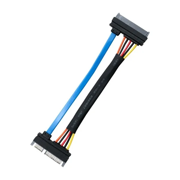 ELETRA SATA 7+15P förlängningskabel platt 15 cm, blå